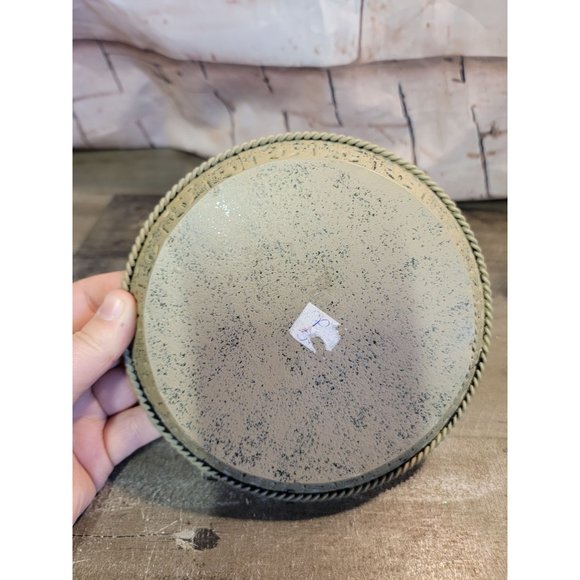 Rustic Green metal candle stick holder Xmas decor - Picture 3 of 3